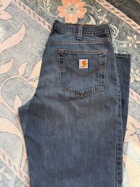 Carhartt Straight Leg Jeans in Medium Blue Denim 36x30